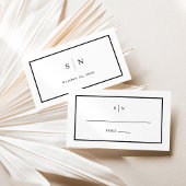 Carte De Placement Minimal et chic | Mariage noir et blanc