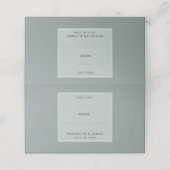 Carte De Placement Minimal Sage Green Table Number (Extérieur déplié)