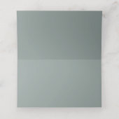 Carte De Placement Minimal Sage Green Table Number (Intérieur déplié)