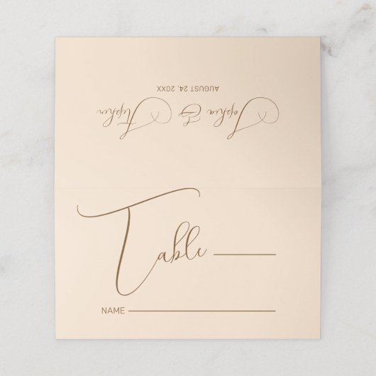 Carte De Placement Minimalisme Arrière - plan flou (Extérieur déplié)