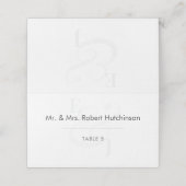 Carte De Placement Minimalist Ampersand Wedding | Folded Seating Tent (Extérieur déplié)