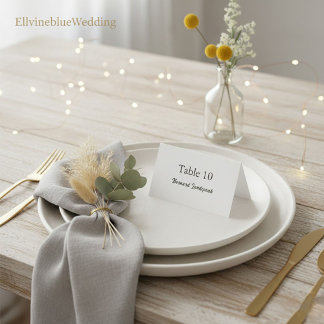 Carte De Placement Minimalist Elegant Typography, Custom Guest Name
