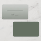 Carte De Placement Minimalist Gray Line Divider (Devant / Derrière)