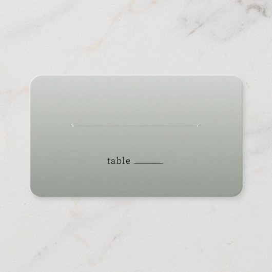 Carte De Placement Minimalist Gray Line Divider (Devant)