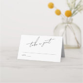 Carte De Placement Minimalist Modern & Whimsical Script (Devant)