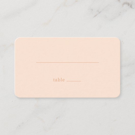 Carte De Placement Minimalist Peach Line (Devant)