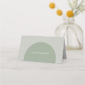 Carte De Placement Minimalist Sage Green Rustic Boho Arch Wedding (Dos)