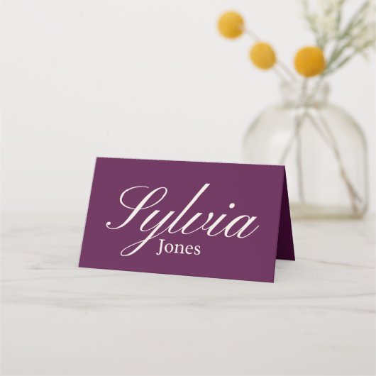 Carte De Placement Minimalist Wedding folded table escort card (Devant)