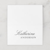 Carte De Placement Minimalist Wedding Guest Dinner Party (Extérieur déplié)