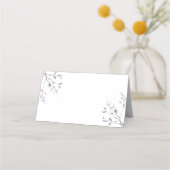Carte De Placement Minimalist Winter Blue Botanical (Devant)