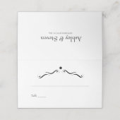 Carte De Placement Minimaliste Blanc (Extérieur déplié)