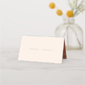 Carte De Placement Minuscule Neutre Delicale Art Mariage Floral (Dos)