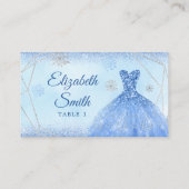 Carte De Placement Mis de Noël géométrique bleu foncé XV Años (Dos)