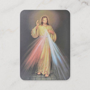 Carte De Placement Miséricorde divine Baptême Prière du Souvenir