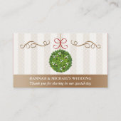 Carte De Placement MISTLETOE KISSING BALL Place Card (Dos)