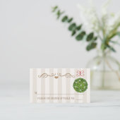 Carte De Placement MISTLETOE KISSING BALL Place Card (Debout devant)