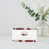 Carte De Placement Mistletoe Manor Floral Réservé Mariage (Debout devant)