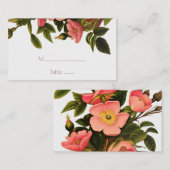 Carte De Placement Modèle mariage Placards élégants à fleurs (Devant / Derrière)
