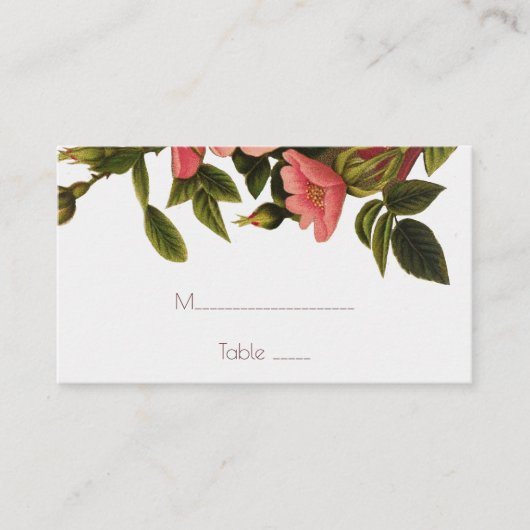 Carte De Placement Modèle mariage Placards élégants à fleurs (Devant)