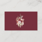Carte De Placement Modern Burgundy Boho Flat Wedding Place Card  (Dos)