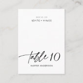 Carte De Placement Modern Elegant Calligraphy Script Wedding Guest (Devant)