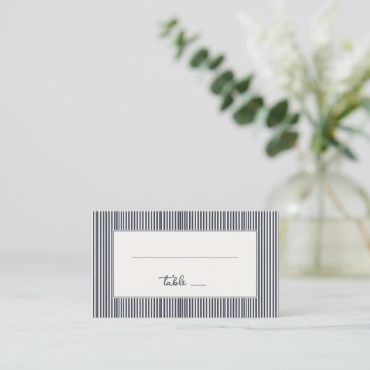Carte De Placement Modern Gray Stripes (Debout devant)