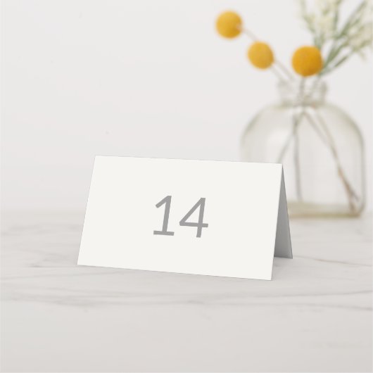 Carte De Placement Modern Minimal Intimate Wedding Table Number (Devant)