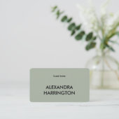 Carte De Placement Modern Minimalist Wedding | Sage Green (Debout devant)