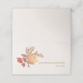 Carte De Placement Modern Rustic Fall Boho Flower Wedding (Extérieur déplié)