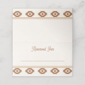 Carte De Placement Modern Western Wedding Place Card  (Extérieur déplié)