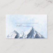 Carte De Placement Modern Winter Mountain Pattern Wedding (Devant)