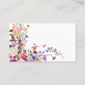 Carte De Placement Moderne chic fleurs sauvages script nuptiale douch (Dos)