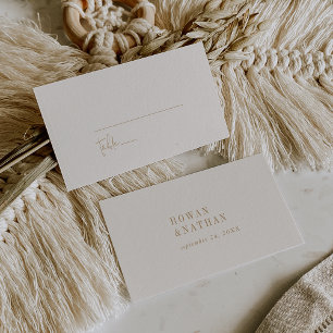 Carte De Placement Moderne Chic Vintage or Mariage plat