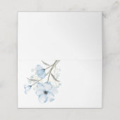 Carte De Placement Moderne Elegant Chic Dusty Mariage bleu (Extérieur déplié)