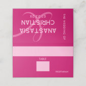 Carte De Placement Moderne et audacieuse Magenta (Extérieur déplié)