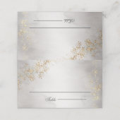 Carte De Placement Moderne Luxe Gold Flecks Gris Mist Mariage (Extérieur déplié)