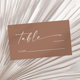 Carte De Placement Moderne minimaliste élégant Mocha Mousse Mariage