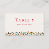 Carte De Placement Moderne Romantique Élégant Mariage de couronne flo (Dos)