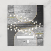 Carte De Placement Moderne Rustique Noir Bois Lumière Arc Mariage (Extérieur déplié)