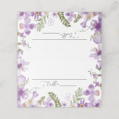 Carte De Placement Moderne Simple Floral Numéro de table Plaques (Extérieur déplié)