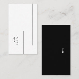 Carte De Placement Moderne Simple Premium Noir Onyx Clean Plain