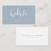Carte De Placement Moderne Simple Script Mariage site web Insérer une (Devant / Derrière)