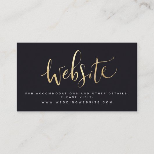 Carte De Placement Moderne Simple Script Mariage site web Insérer une (Devant)