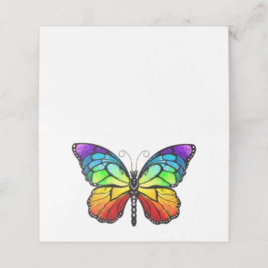 Carte De Placement Monarque papillon arc-en-ciel (Extérieur déplié)