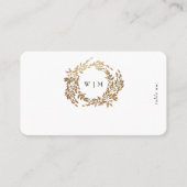 Carte De Placement Monogram Crest classique Mariage élégant (Devant)