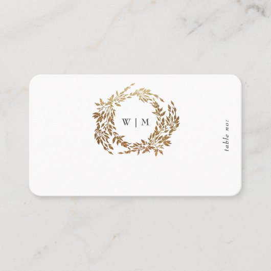 Carte De Placement Monogram Crest classique Mariage élégant (Devant)