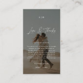 Carte De Placement Monogram Love & Thanks Mariage Photo Overlay (Devant)