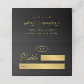 CARTE DE PLACEMENT MONOGRAMME CLASSIQUE ET MARIAGE DE CALLIGRAPHIE RO (Extérieur déplié)