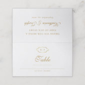 CARTE DE PLACEMENT MONOGRAMME CLASSIQUE ET MARIAGE DE CALLIGRAPHIE RO (Extérieur déplié)