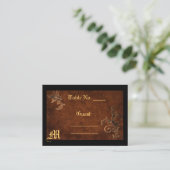 Carte De Placement Monogramme Défiler feuille de table Paramètre Plac (Debout devant)